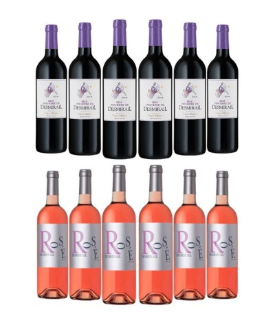Offre Découverte (6 bouteilles d'Iris Pourpre de Desmirail 2019 + 6 bouteilles de Rosé de Desmirail 2021)